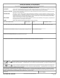 Document preview: DA Form 1559 Inspector General Action Request