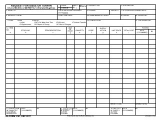 DA Form 3161 "Request for Issue or Turn-In"