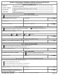 Document preview: DA Form 3180-2 Chemical and Biological Personnel Screening and Evaluation Record