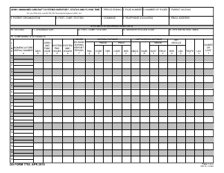 DA Form 7752 Army Unmanned Aircraft Systems Inventory, Status and Flying