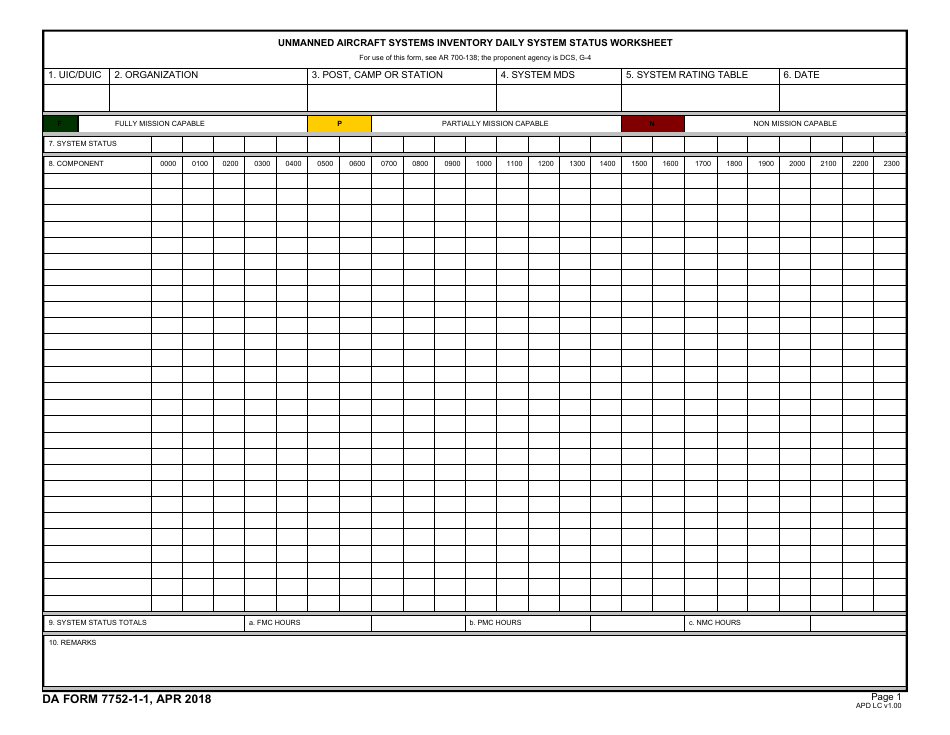 DA Form 7752-1-1 - Fill Out, Sign Online and Download Fillable PDF | Templateroller