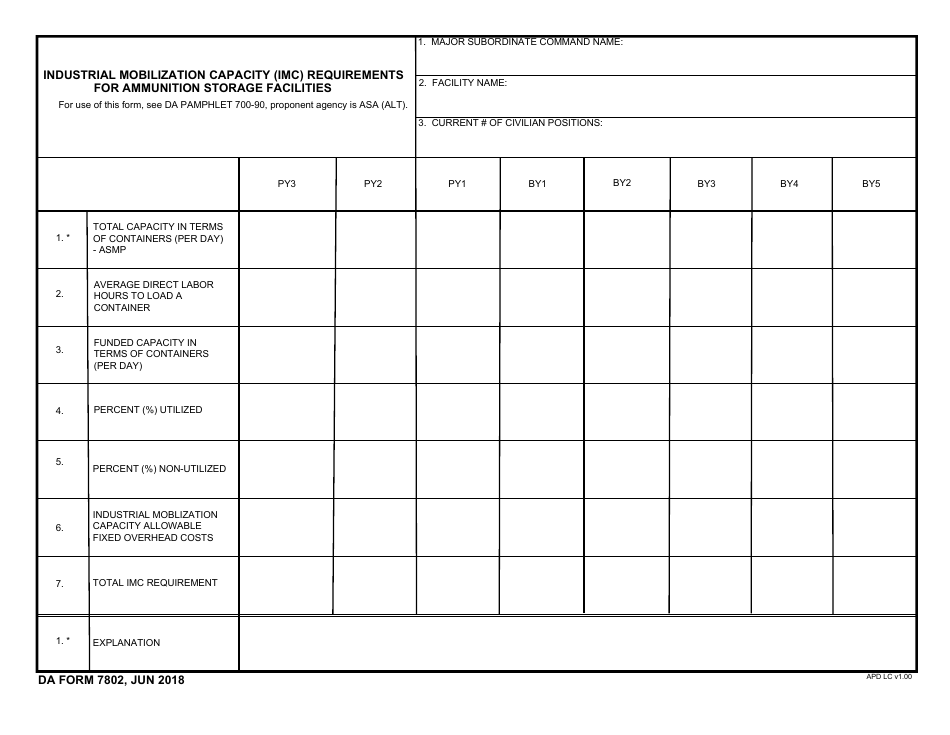 DA Form 7802 - Fill Out, Sign Online and Download Fillable PDF ...