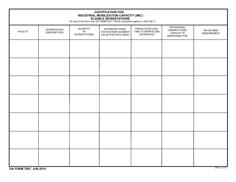 DA Form 7807 - Fill Out, Sign Online and Download Fillable PDF | Templateroller