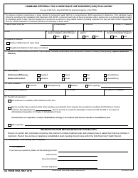 Document preview: DA Form 8003 Command Referral for a Substance Use Disorder (Sud) Evaluation