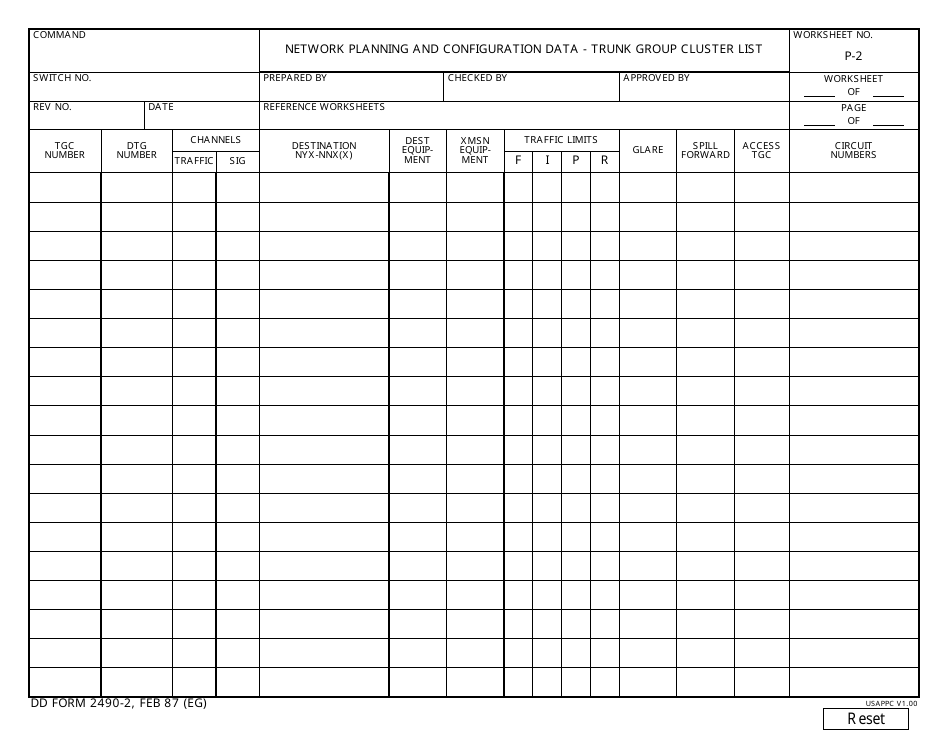 DD Form 2490-2 - Fill Out, Sign Online and Download Fillable PDF ...