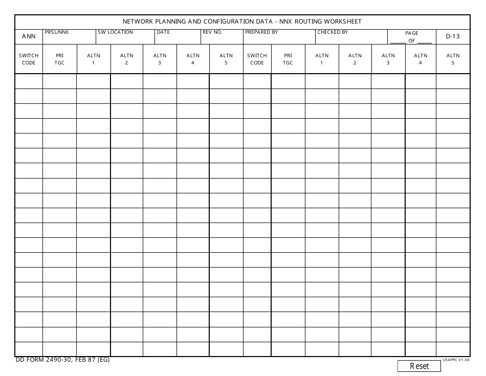 DD Form 2490-30 - Fill Out, Sign Online and Download Fillable PDF ...