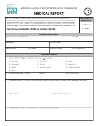 Form MVD-10124 &quot;Medical Report&quot; - New Mexico