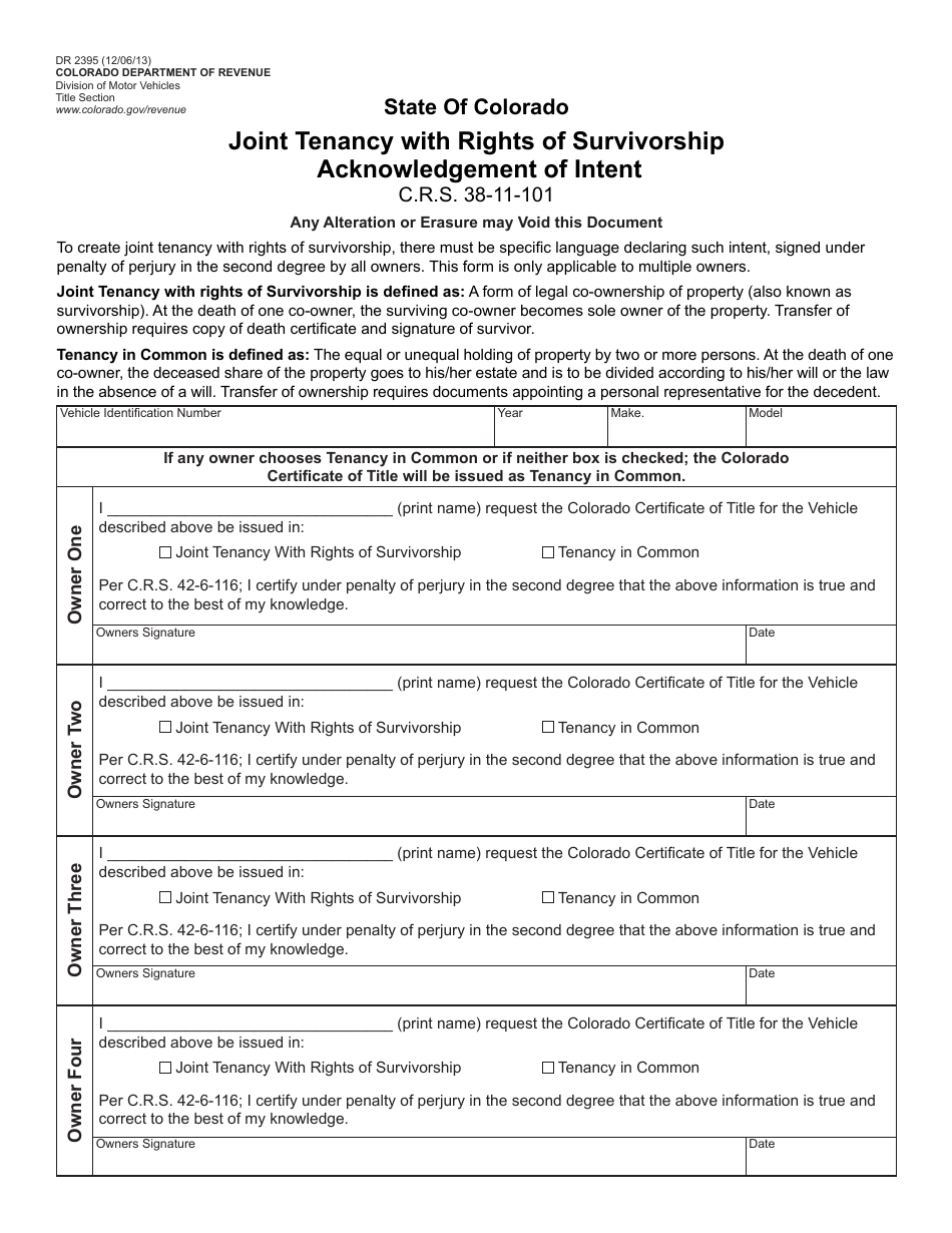 Form Dr2395 Fill Out Sign Online And Download Fillable Pdf Colorado Templateroller 7558