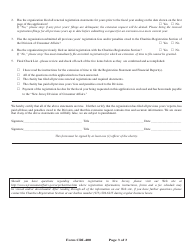 Form CRI-400 Application for an Extension of Time to File the Annual Renewal Registration Statement and Financial Report for a Charitable Organization - New Jersey, Page 3