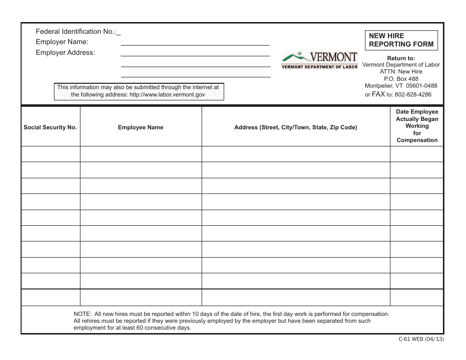 DOL Form C-61 - Fill Out, Sign Online and Download Printable PDF ...