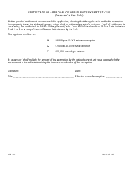 Form PTF-307 &quot;Application for Veteran Property Tax Exemption for Widowed Spouse, Minor Child, or Widowed Parent&quot; - Maine, Page 2