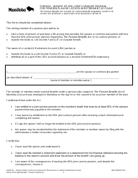 Form 5A Waiver of 60% Joint Survivor Pension for Pension Plan or Locked-In Retirement Account - Manitoba, Canada, Page 3