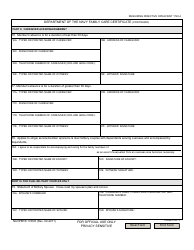 NAVPERS Form 1740/6 Family Care Certificate, Page 2