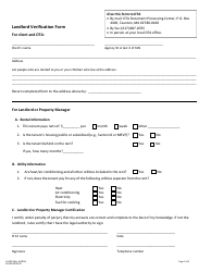 Form LL/VER Landlord Verification Form - Massachusetts, Page 2