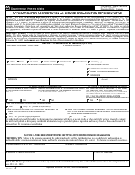 Document preview: VA Form 21 Application for Accreditation as Service Organization Representative
