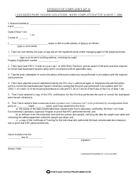 Form AF-5 Lead-Based Paint Affidavit of Compliance - Violations Corrected After August 1, 2004 - New York City, Page 3