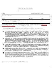 Form DOH-MQA1014 Financial Responsibility - Florida