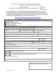 Form ABT-6004 Change of Officer / Stockholder / Amended Corporate Name Application - Florida, Page 5