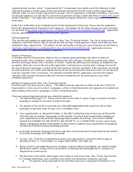 Form ABT-6003 Application for One/Two/Three Day Permit or Special Sales License - Florida, Page 2