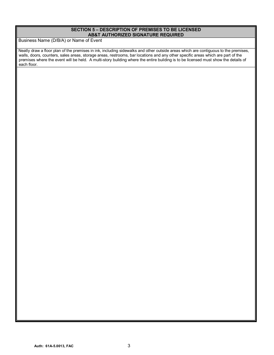 Form ABT-6003 Application for One / Two / Three Day Permit or Special Sales License - Florida, Page 6