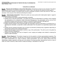 Form CDCR7385 &quot;Authorization for Release of Protected Health Information&quot; - California, Page 4