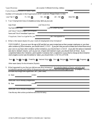 Intake Questionnaire, Page 3