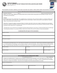 Document preview: State Form 49559 Out of Hospital Do Not Resuscitate Declaration and Order - Indiana
