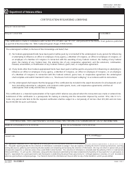 Document preview: VA Form 10-0388-9 Certification Regarding Lobbying