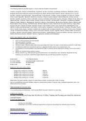 Swazilandian Visa Application Form - High Commission of the Kingdom of Swaziland - Federal Territory of Kuala Lumpur, Kuala Lumpur, Malaysia, Page 2