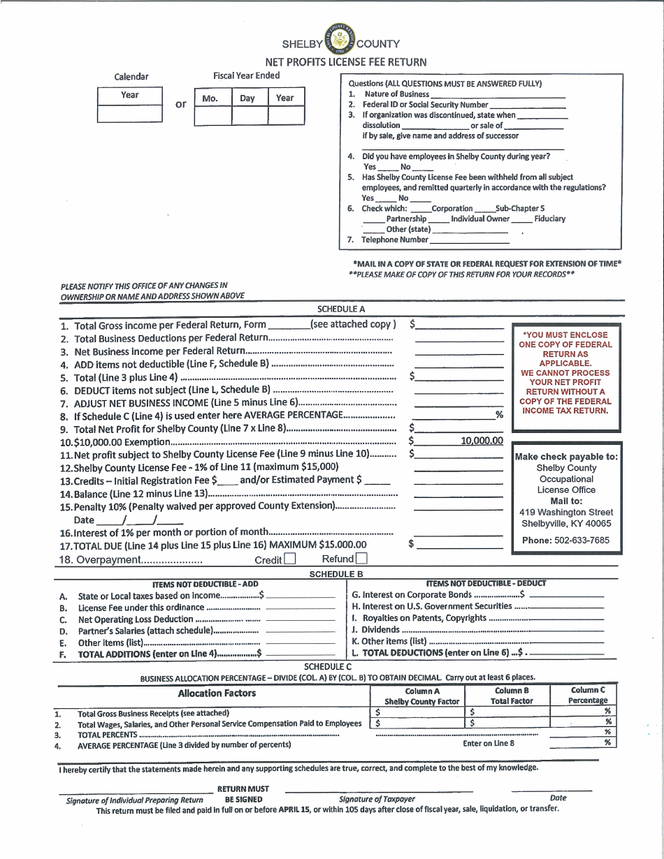 shelby-county-kentucky-net-profit-license-fee-return-fill-out-sign