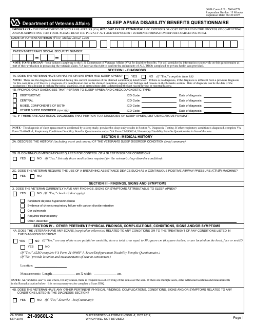 VA Form 21-0960L-2  Printable Pdf