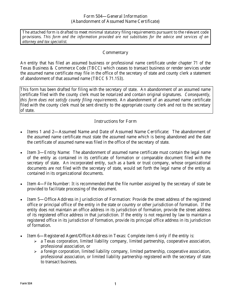 Form 504 fill out sign online and download fillable pdf texas