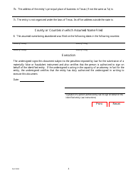 Form 504 Abandonment of Assumed Name Certificate - Texas, Page 4