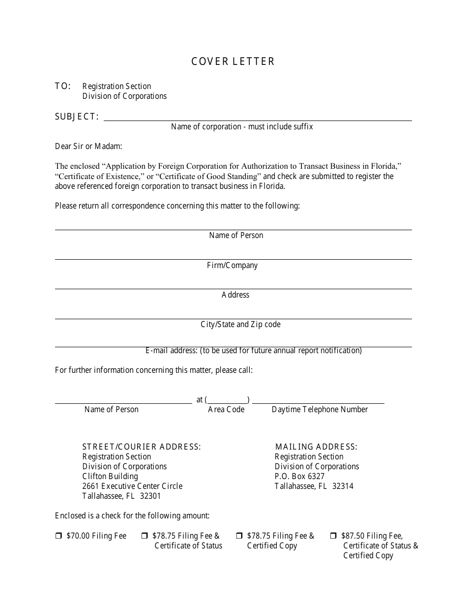Form CR2E007 Application by Foreign Corporation for Authorization to Transact Business in Florida - Florida, Page 2