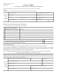 Form CT-8886 Connecticut Listed Transaction Disclosure Statement - Connecticut