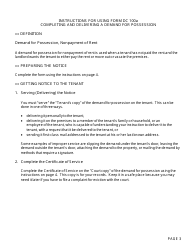 Form DC100A Demand for Possession, Nonpayment of Rent - Michigan, Page 3