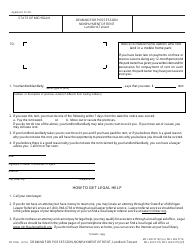 Form DC100A Demand for Possession, Nonpayment of Rent - Michigan, Page 6