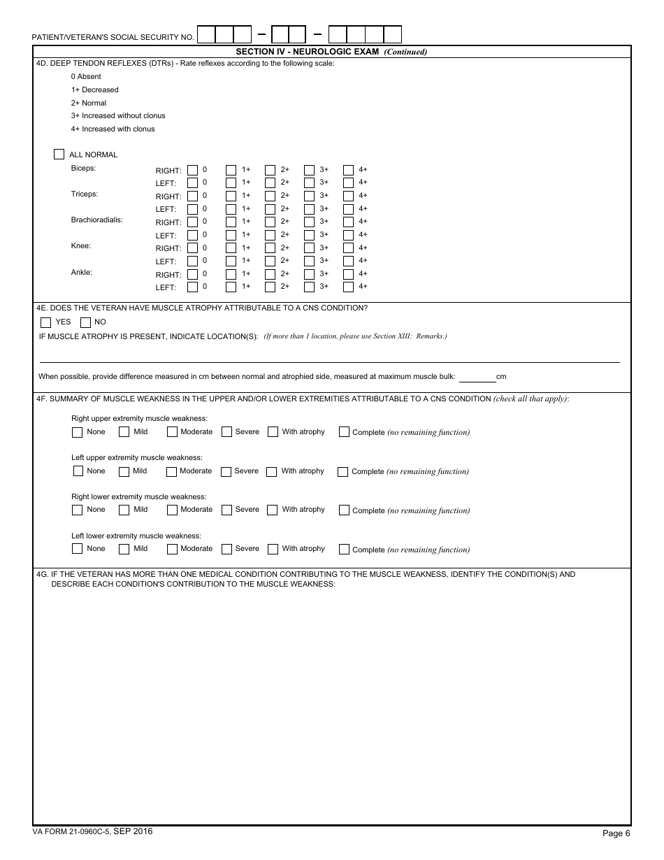 VA Form 21-0960C-5 - Fill Out, Sign Online and Download Fillable PDF ...