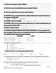 Certificate of Live Birth Worksheet - Indiana, Page 4