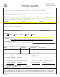 Document preview: Form DS-117 Application to Determine Returning Resident Status