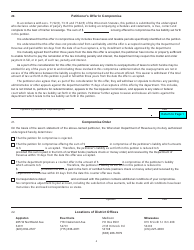 Form A-212 Petition for Compromise of Taxes Based on Inability to Pay - Wisconsin, Page 4