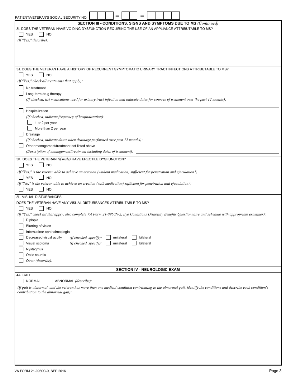 Va Form 21 0960c 9 Fill Out Sign Online And Download Fillable Pdf Templateroller