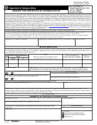 Document preview: VA Form 26-8261A Request for Certificate of Veteran Status