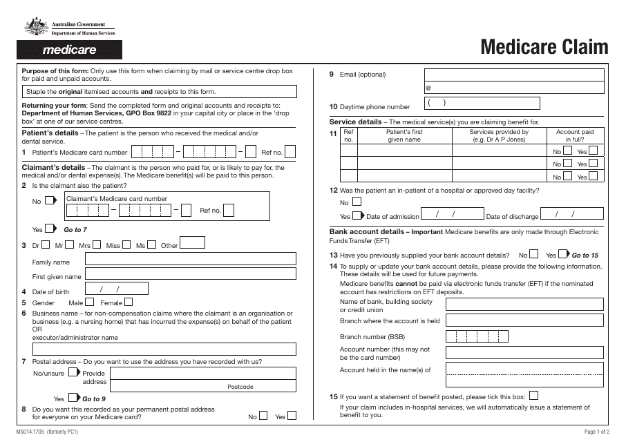 Form MS014.1705 Fill Out, Sign Online and Download Fillable PDF