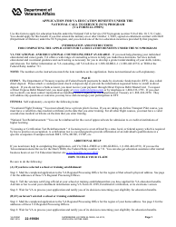 Document preview: VA Form 22-1990N Application for VA Education Benefits Under the National Call to Service (Ncs) Program