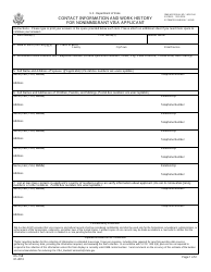 Document preview: Form DS-158 Contact Information and Work History for Nonimmigrant Visa Applicant