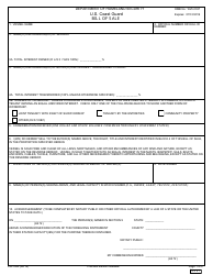 Document preview: Form CG-1340 Bill of Sale