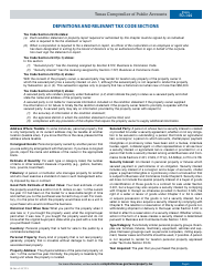 Form 50-144 Business Personal Property Rendition of Taxable Property - Texas, Page 5