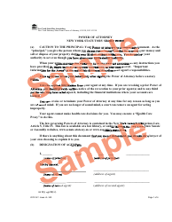 Document preview: Power of Attorney - New York Statutory Short Form - Sample - New York