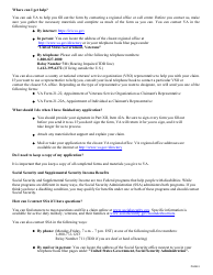 VA Form 21-526 Veteran's Application for Compensation and/or Pension, Page 2